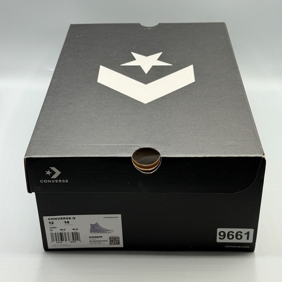 Converse Men's 12 Sneakers Grey Sour Glow Polyester Suede CTAS Hi Chucks A10497F - Picture 10 of 13